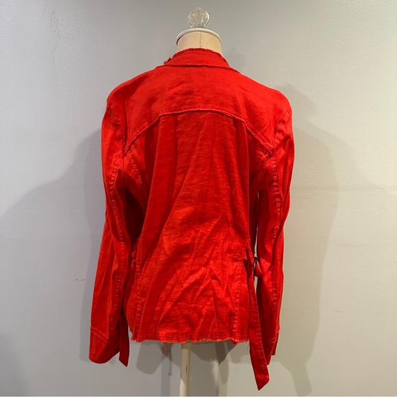 Free People Raw Femme Drape Front Jacket - Picture 4 of 5